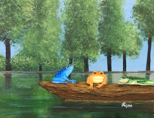 Three on a Log